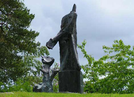 Monumentet över Raoul Wallenbergs gärning.