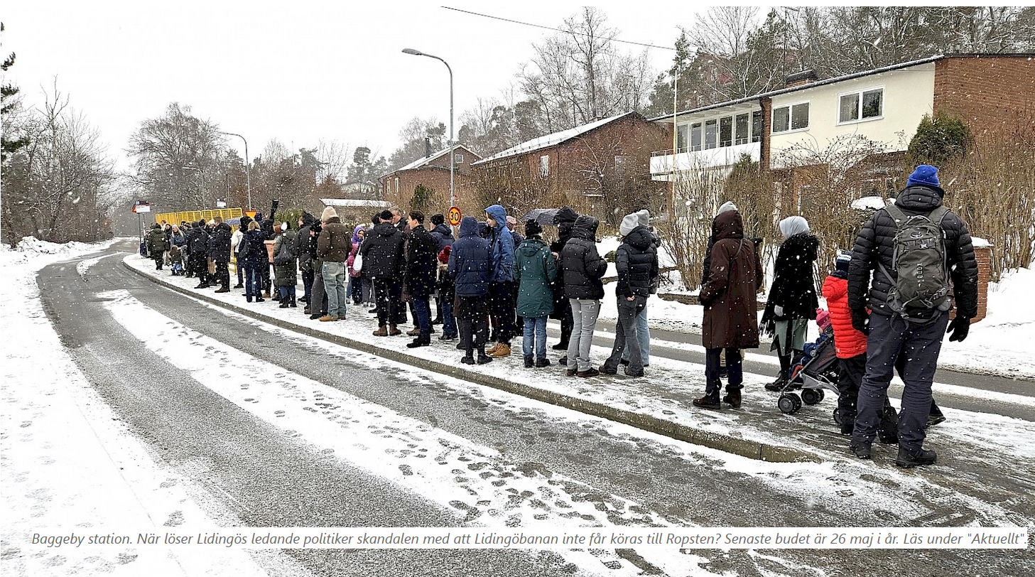 2. Låt oss aldrig glömma de åtta extra månader som Lidingö stad var helt handlingsförlamad när det gällde Lidingöbanan. Se under punkt 2.