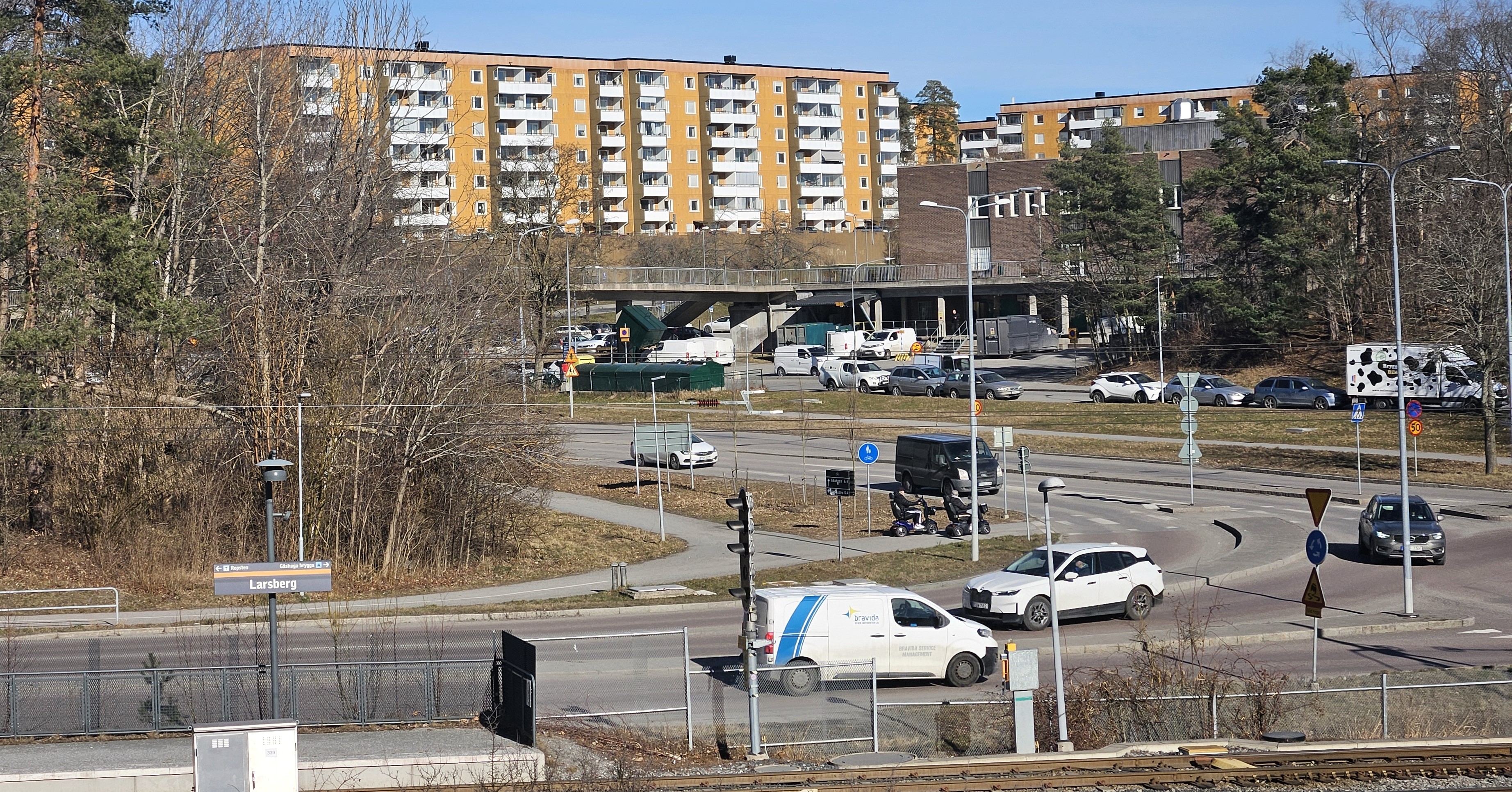 Högsätra syns bra från Larsberg. 19 mars 2025