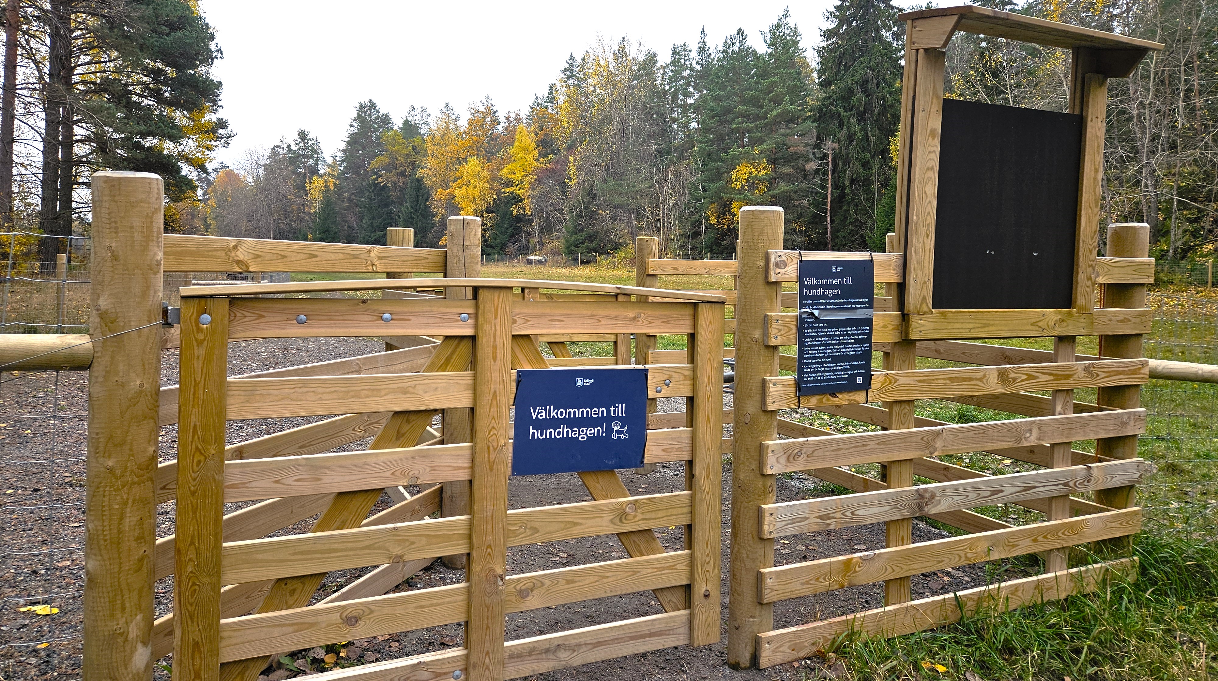 Hundhagen ligger vid Fågelöuddebadet. 24 okt 2024