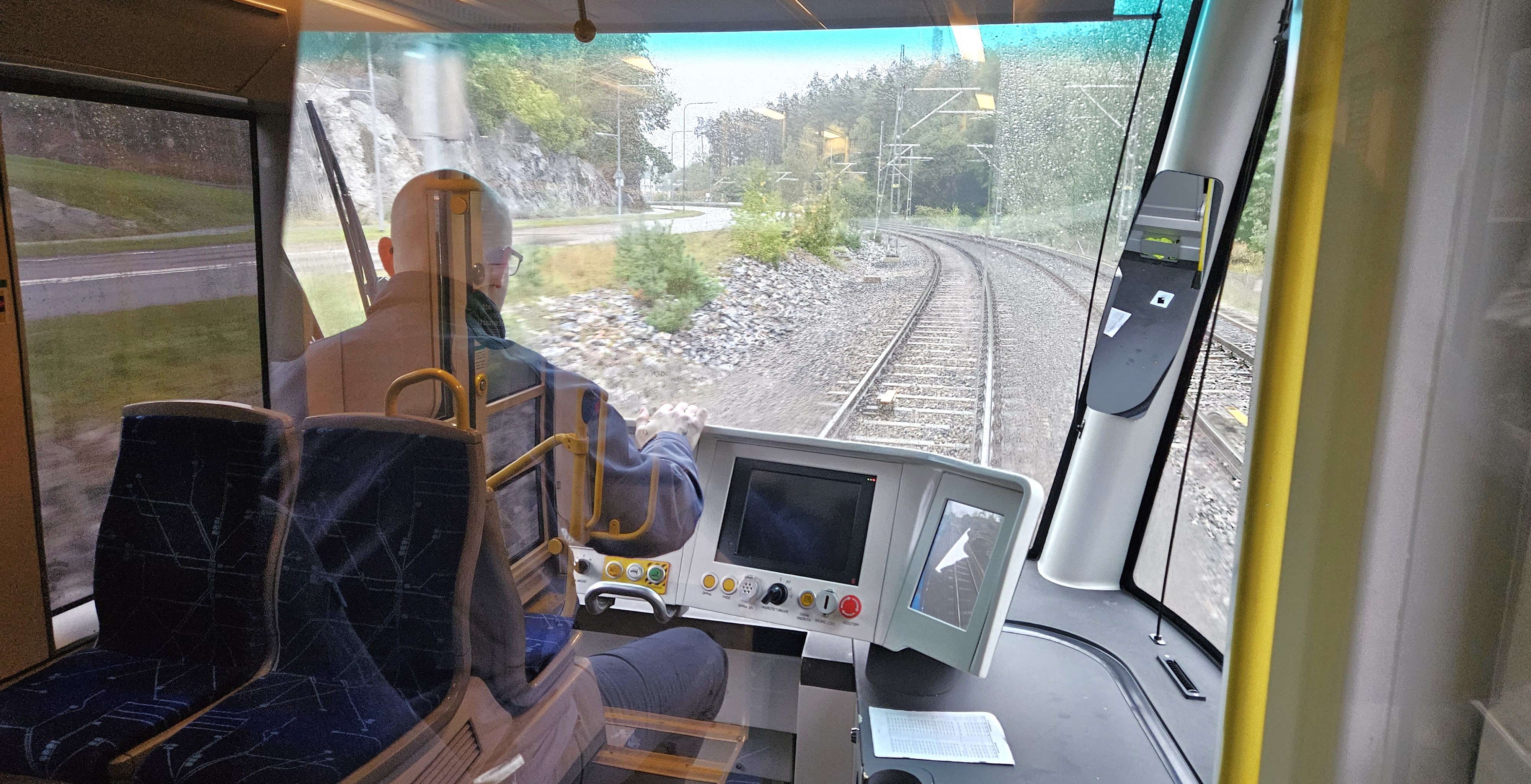 Lidingöbanan på väg mot Gåshaga. 27 sept 2024